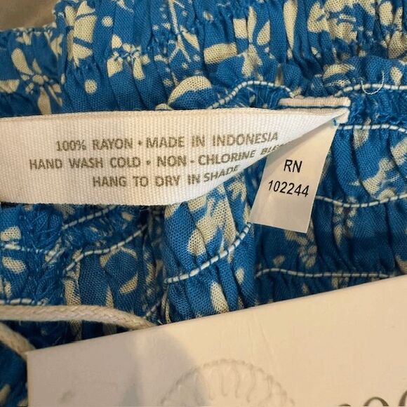 NEW! Cool Change Stevie Dress Meadow Print Cobalt Vanilla Ruched Size XS - Picture 6 of 10